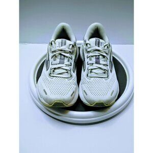 Brooks Womens Adrenaline GTS 22 Running Shoes Size 7 White Mesh Lace-Up Athletic